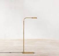 Reading Antique Brass 15W Metal Standing Floor Light Bedroom ...