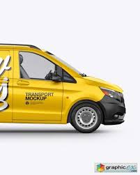 Download Panel Van Mockup Side View Free Download Vector Stock Image Photoshop Icon