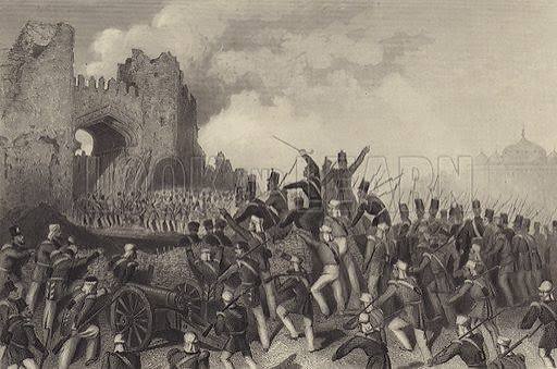 Assault of Delhi – capture of the Kashmiri Gate, 14 September … stock image | Look and Learn