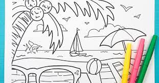 Nothing says summer here in california more than sunshine, palm trees, and surfboards! Free Printable Summer Coloring Page Hey Let S Make Stuff