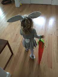 Bunny Costume With Carrot Candy Bag Halloween Toddler Costume Home Ma Diy Halloween Costumes For Kids Halloween Costumes For Kids Toddler Halloween Costumes