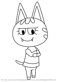 It would be so cool to live in a big potato house! Learn How To Draw Katt From Animal Crossing Animal Crossing Step By Step Drawing Tutorials