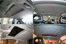 Before And After I Replaced The Headliner In My Vw Bug With An Awesome Pattern I Do Not Suggest Taking On This Car Interior Diy Car Repair Garages Diy Car