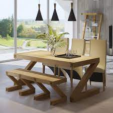 Choose from contactless same day delivery, drive up and more. Homestyle Gb Z Designer Oak Dining Table And 4 Wave Cream Bone Chairs And Bench Cfs Furniture Uk