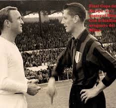 Real madrid vs ac milan. Uruguay Football Eng On Twitter 2 Of S Greatest Ever Jose Santamaria Juan Schiaffino At The 1958 European Cup Now Champions League Final Between Real Madrid Vs Ac Milan