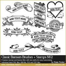 Classic Banners No 02 Brushes And Stamps Photoshop Brushes Photoshop Brushes Photoshop Stamp