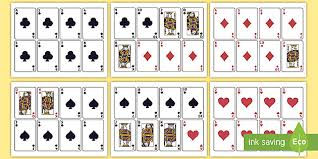 The unique card games takes the game to a new level. Printable Playing Cards Elementary Math Games Resources