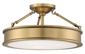 Daria 3 Light Semi Flush Mount Gold Semi Flush Mount Lighting Flush Mount Ceiling Lights Flush Lighting
