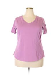 details about faded glory women purple short sleeve t shirt 2x plus