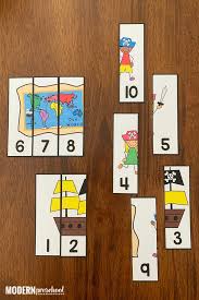 Learners can practice their counting and subitizing skills while having some. Printable Pirate Number Puzzles For Preschoolers