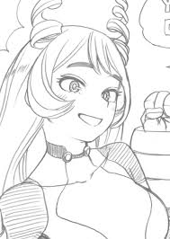 On the coloring pages my hero academia you will find your favorite characters: Juuls