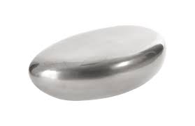 It creates a calming and serene setting in any room. River Stone Small Liquid Silver Coffee Table