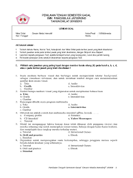 Pada kali ini kami akan membagikan salah satu contoh latihan soal mata pelajaran pkn atau ppkn kelas xi semester 2 genap. Kunci Uts Desain Media Interaktif 2018 2019 Pdf