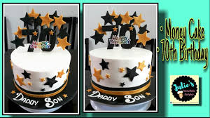 Black & gold is also a wonderful color scheme for graduation cakes, golden anniversary cakes, birthday cakes, or any special occasion cake. Short Clip Cake 83 Money Cake 70th Birthday Cake Gold Black White Theme Youtube