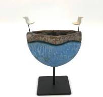 Cathy Broski - Ceramic Sculpture on Base - Boat (Assorted ...