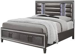 Built on solid wood frame with accents nailhead application to add beauty to the bed. Customer Favorite Global Furniture Usa Pisa Kb King Size Palermo Bed With Led Upholstered Headboard And Two Textured Storage Drawers On The Footboard In Metallic Accuweather Shop