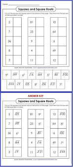 20 Powers And Roots Worksheet Try Out This Worksheet On Squares And Square Roots Square Roots Math Methods Estimating Square Roots