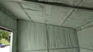 Metal buildings can often amplify sound. Steel Panel Shed Spray Foam Insulation Strukturoc Inc