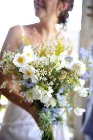 The hand tied included roses, hydrangeas and september flower. Seasonal Blue And White Delicate September Bridal Bouquet By Http Www Bareblooms Co Uk P September Wedding Flowers Wedding Flowers September Bridal Bouquets