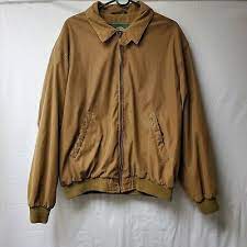 Weatherproof Garment Company Mens Size L Brown Microfiber Lightweight Jacket Ebay Lightweight Jacket Fleece Lined Hoodie Jackets