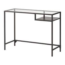 Vittsjo Table Pour Portable Brun Noir Verre 39 3 8x14 1 8 100x36 Cm Table Pour Ordinateur Portable Mobilier De Salon Ikea