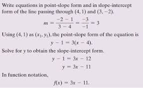 What is the equation of the line in point slope form? Answered Write Equations In Point Slope Form And Bartleby