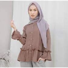 Jual Baju Atasan Blouse Wanita Muslim Fashion Erina Pakaian Wanita Muslim Mulimah Murah Mei 2021 Blibli