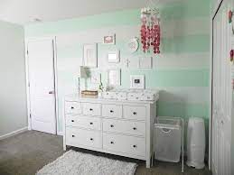 Mia S Mint Green Coral Botanical Nature Nursery Project Nursery Green Room Decor Striped Nursery Green Accent Walls