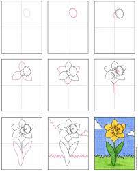How to draw a daffodil. How To Draw A Daffodil Art Projects For Kids