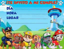 Descarga Gratuitamente Esta Invitacion De Cumpleanos Patru Invitaciones De Cumpleanos Gratis Invitaciones Patrulla Canina Invitacion Cumpleanos Patrulla Canina