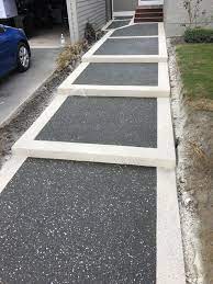 Exposed Aggregate Steps Borders Overlaid With Our Flash Concrete Overlay System Exposed Aggregate Driveway Exposed Aggregate Concrete Exposed Aggregate