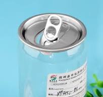Transparent Plastic Soda Drink Can 350ml With Aluminum Lid