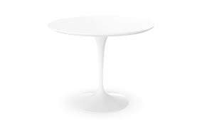 Round dining tables and rectangular dining tables. Knoll International Saarinen Round Dining Table 91 Cm White Laminate White By Eero Saarinen 1955 1957 Designer Furniture By Smow Com