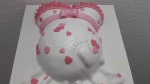 Die 30 woche schwanger strahlend schon mit babybauch. Babybauch Torte In Rosa Und Weiss Franzosische Buttercreme Youtube