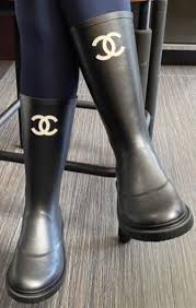 Chanel Rain Boots Detail View
