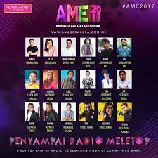 Seperti lazimnya, peminat seni hiburan mendapat kuasa untuk mengiktiraf selebriti kegemaran melalui undian dalam 15 kategori yang. Meletop On Twitter Top 20 Penyampai Radio Meletop Anugerah Meletop Era 2017 Ame2017 Undi Sekarang Di Https T Co Bu3oevwk9p