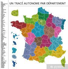 Nombre de départements en france. Carte De France Un Vecteur Par Departement Poster Pixers We Live To Change