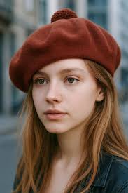 Brown Wool Beret