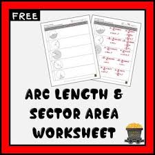 This Is A Free Worksheet To Give Some Quick Practice On Finding The Length Of An Arc Of A Circle And The Area O Practices Worksheets Worksheets Free Worksheets
