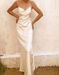 Check spelling or type a new query. Backless White Bridal Mulberry Silk Cowl Neck Slip Dress Backless White Bridal Art Slip Wedding Dress Fancy Dresses Silk Wedding Dress