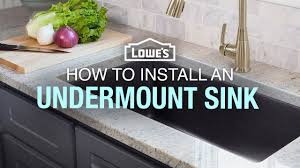 install an undermount sink