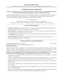 chief financial officer free resume