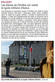 Les Eleves De L Enilbio Ont Visite Le Lycee Militaire D Autun
