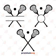 Download Crossed Lacrosse Sticks Monogram Bundle Svg Cut Files Premium Svg