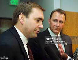 Juab County Prosecutor David Leavitt talks with reporters along with...  News Photo