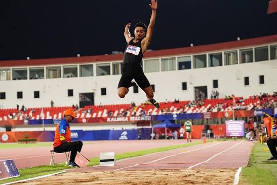 Shahnavaz Khan smashes U20 National Record!! ???????? He leaps to a massive  8.23m in men's long jump event at the Junior Federation Cup, shattering  Murali Sreeshankar's NR (8.20m, 2018) to win GOLD. ???? AFI
