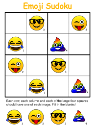 Emoji Sudoku Sudoku Kids Feelings Sudoku Puzzles