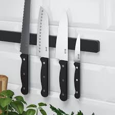 Internet's best magnetic knife rack. Hultarp Magnetic Knife Rack Black 38 Cm Ikea