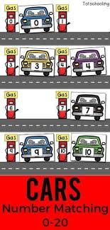 Free Printable Car Theme Number Matching Activity For Preschoolers Transportation Preschool Activities Transportation Theme Preschool Transportation Preschool