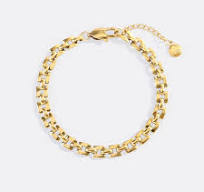 Timepiece Link Chain Bracelet - 18k Gold Plated / 6.5"
